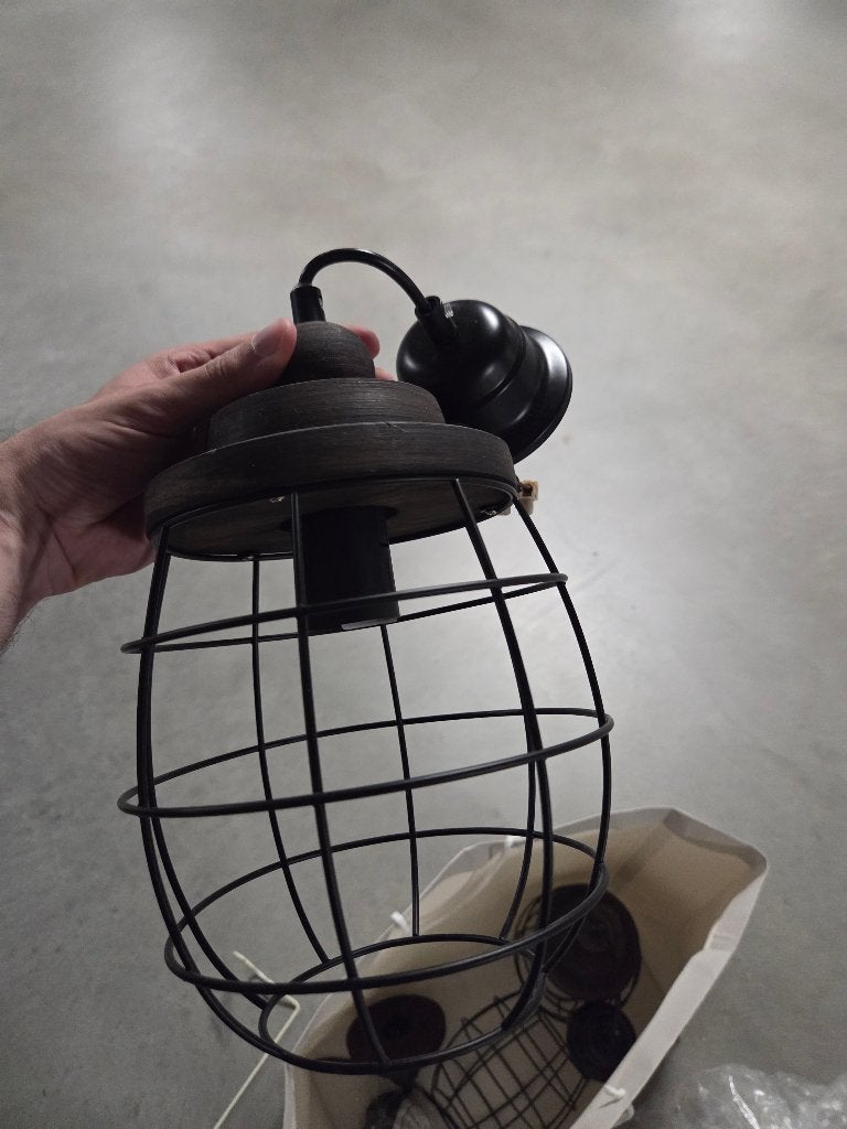 Hangarmaturen | Hout-Metaal, Maison & Meubles, Lampes | Suspensions, Enlèvement, Bois, Modern, E27 (grand)