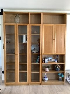 Vitrine haute pour salon ou bureau, Maison & Meubles, Armoires | Vitrines, Comme neuf, Enlèvement, Modern, Autres essences de bois