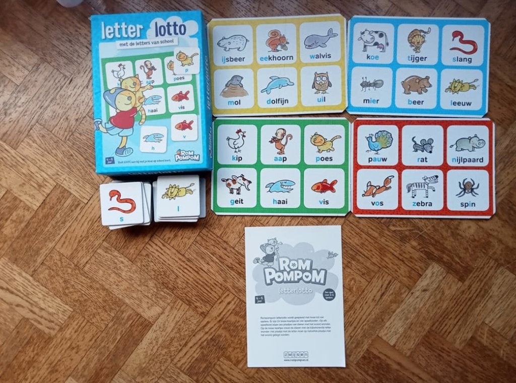 Letter lotto met de letters van school, Ophalen of Verzenden, Gebruikt