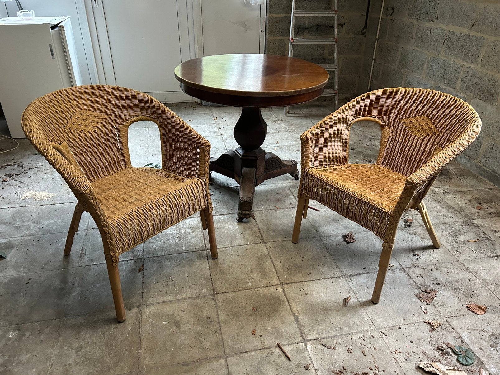 Fauteuils osier / rotin, Enlèvement, Utilisé