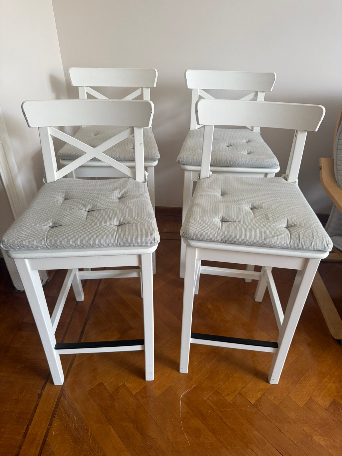 4 chaises de bar IKEA, Maison & Meubles, Enlèvement, Comme neuf