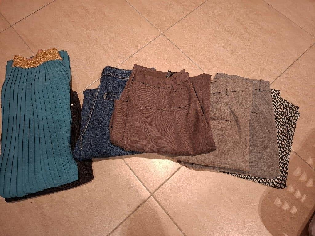 Lot van 5 broeken en 2 rokken maat 40, Maat 38/40 (M), H&M, Overige kleuren, Ophalen of Verzenden