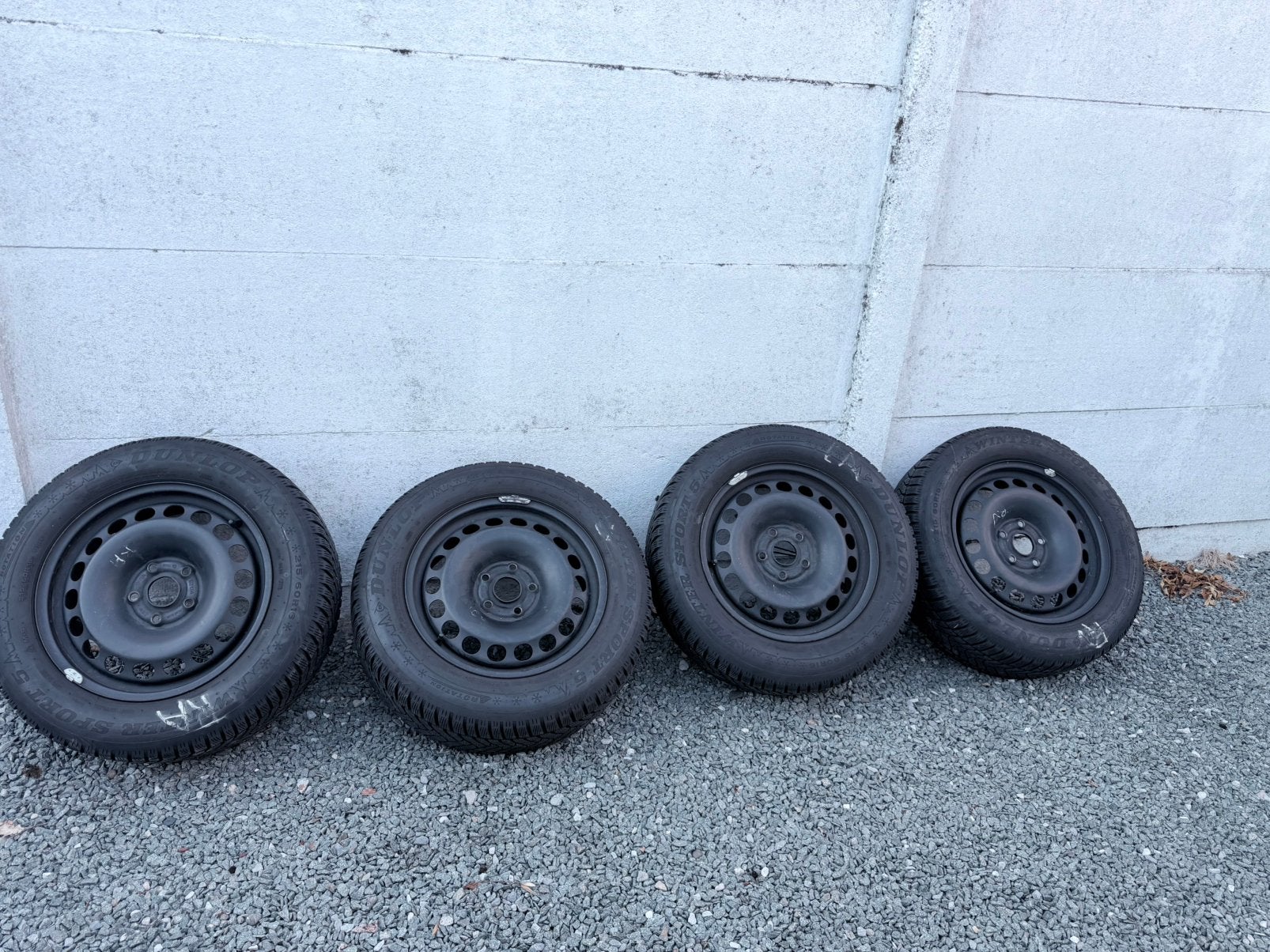 16” Stalen winterset Volkswagen / Audi 215/60/16, Enlèvement