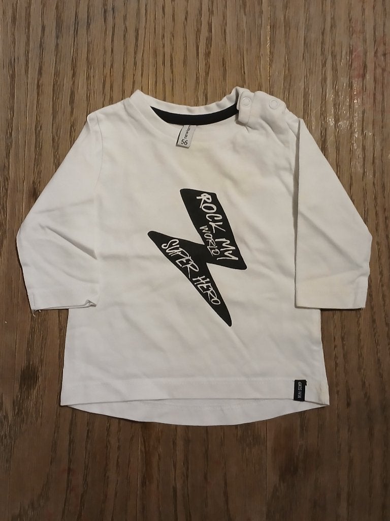 Wibra Witte Longsleeve Shirt (Maat 56), Gebruikt, Ophalen of Verzenden, Jongetje, Wibra