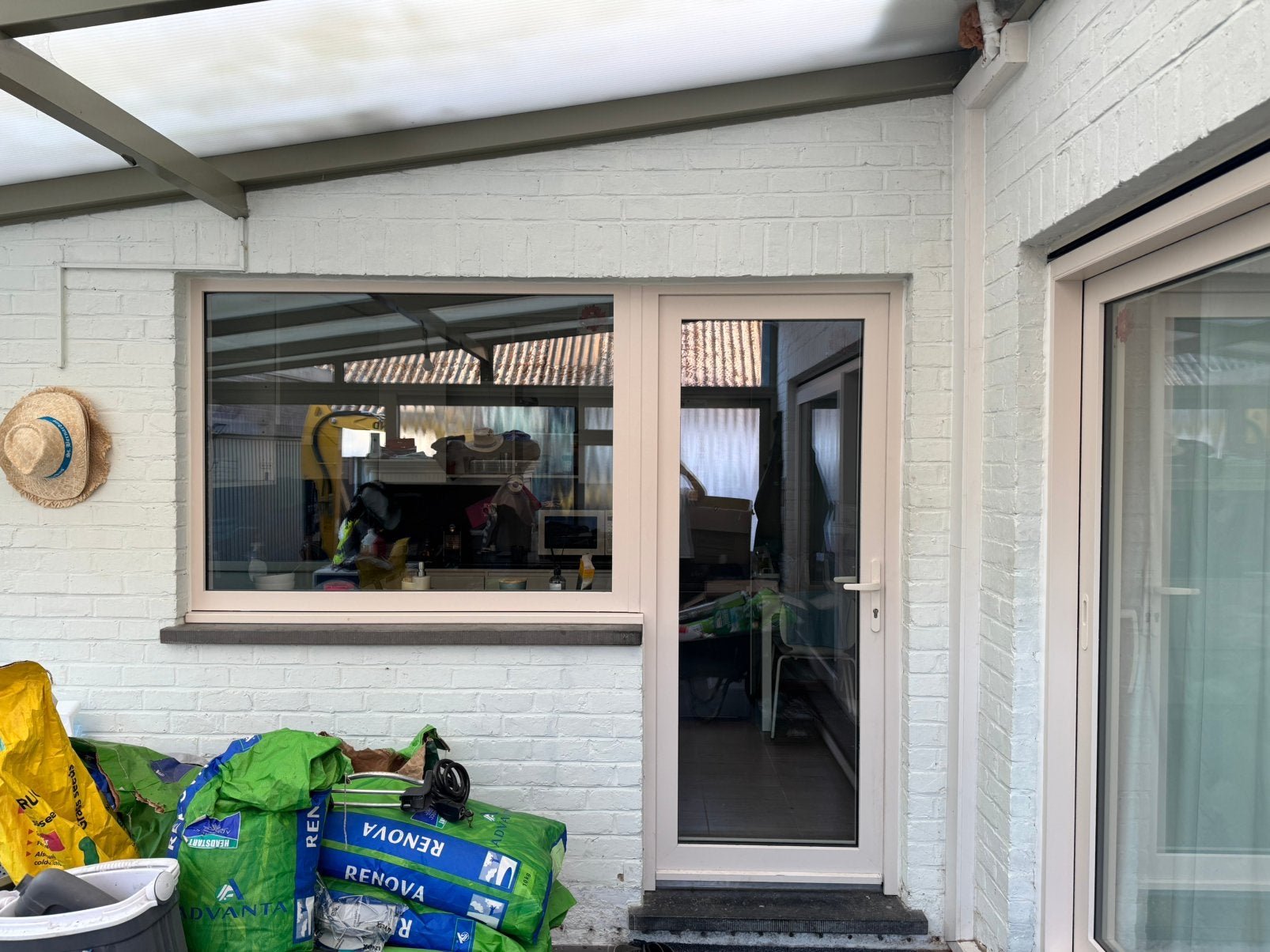 Glazen deur en raam PVC Profel De Boever, Enlèvement, Comme neuf
