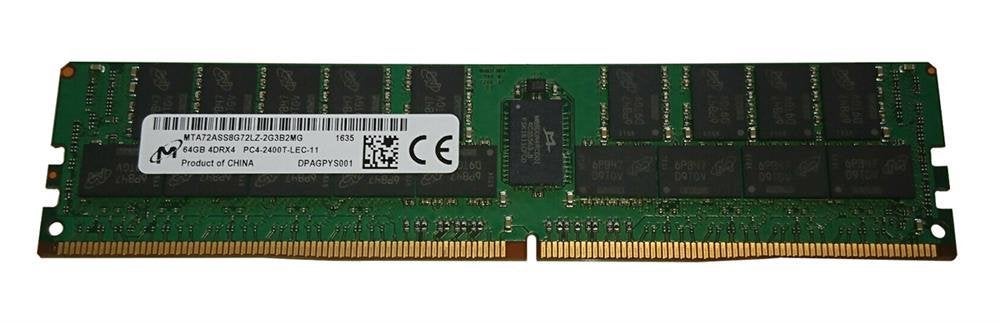 64GB 4DRx4 PC4-2400T DDR4-2400 LRDIMM ECC Micron HP