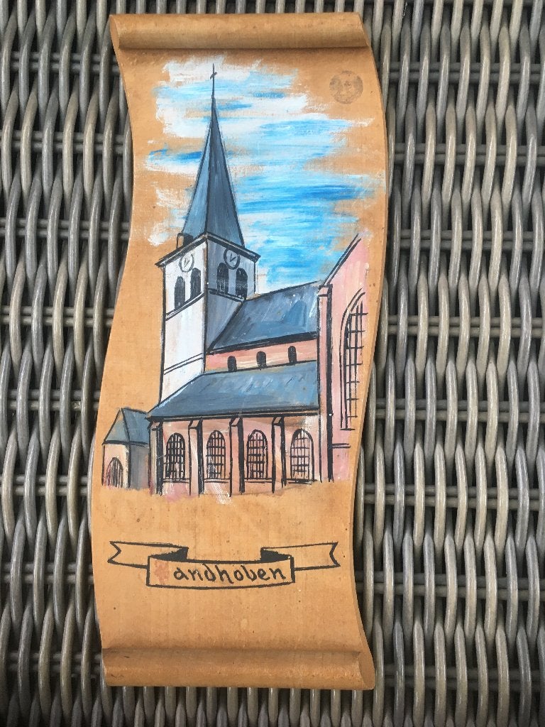 SCHILDERIJTJE KERK ZANDHOVEN, Ophalen of Verzenden, Zo goed als nieuw
