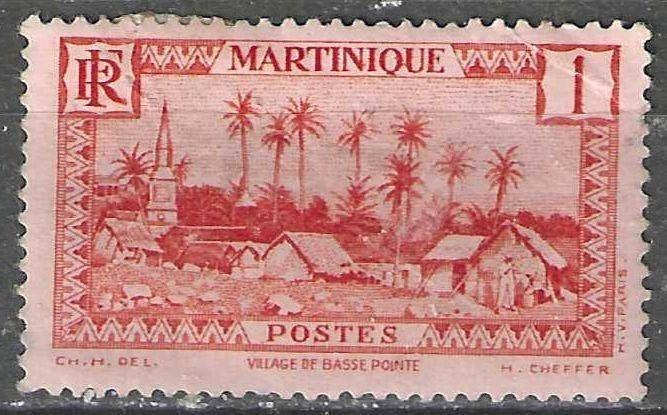 Martinique 1933/1938 - Yvert 133 - Basse-Pointe - 1 c. (ZG), Envoi, Non oblitéré