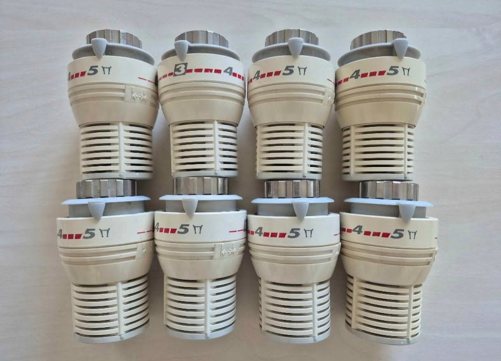 Set van 8 Comap M28 radiatorthermostaten, Doe-het-zelf en Bouw, Ophalen of Verzenden, Gebruikt