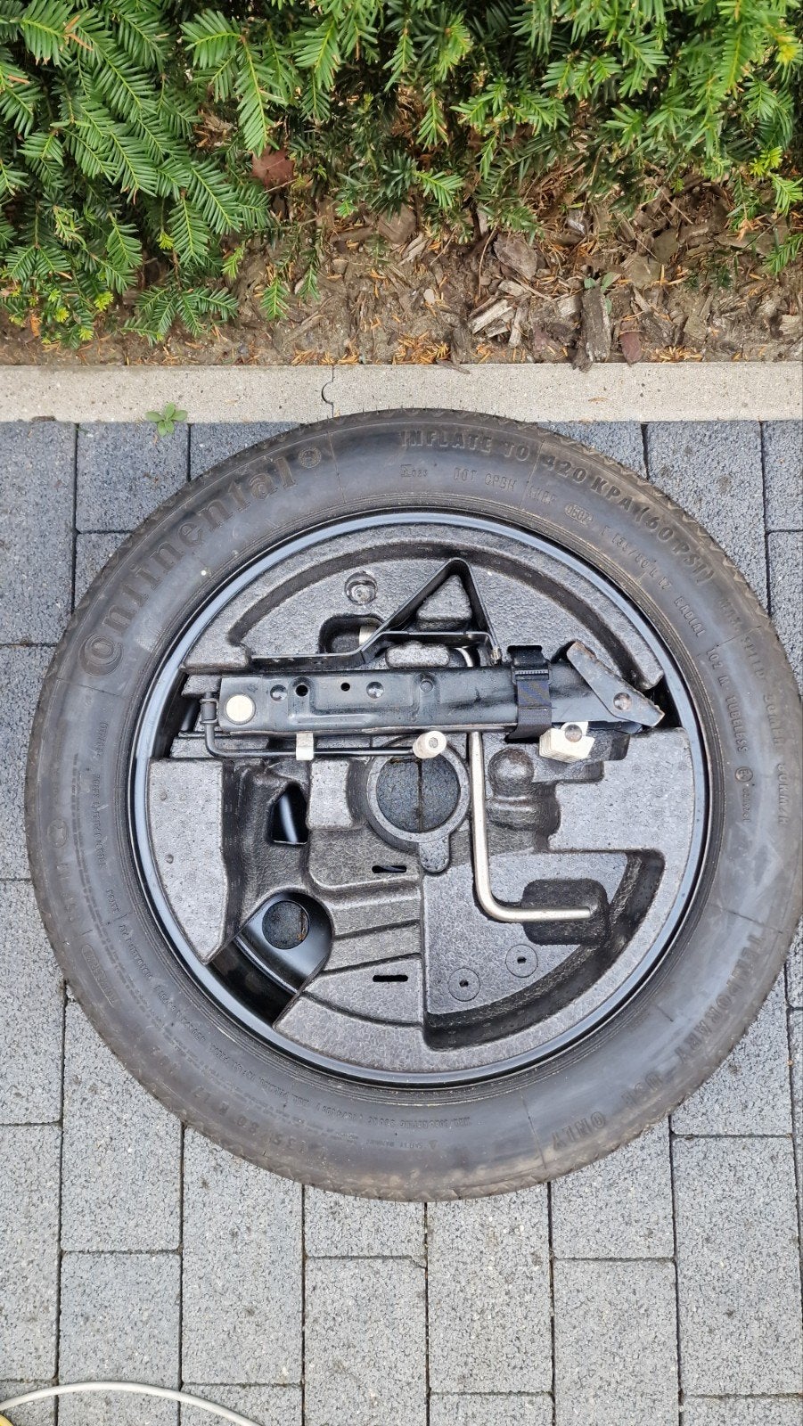 Set reservewiel Bmw, Ophalen