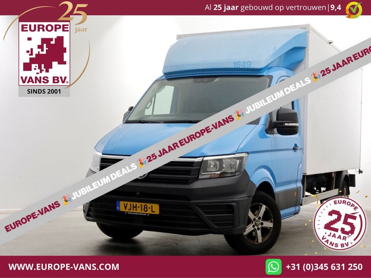 Volkswagen Crafter 35 2.0 TDI E6 Bakwagen met achterdeuren 2, Blauw, Bedrijf, Onderhoudsboekje, Te koop