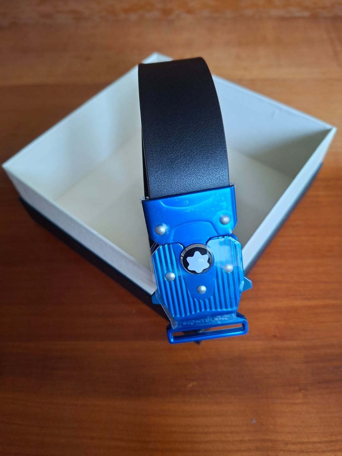 Montblanc riem met M-lock gesp, Montblanc, Nieuw, Ophalen of Verzenden, 115 cm of meer