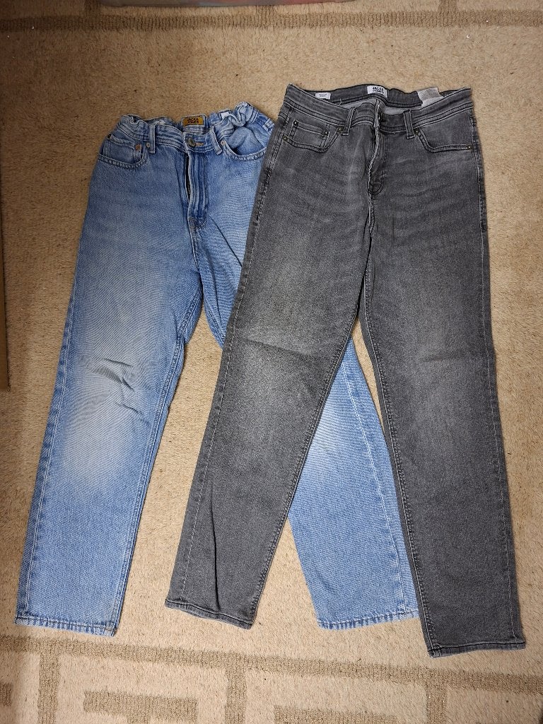 2 jeansbroeken Jack&Jones maat 170, Broek, Ophalen of Verzenden, Zo goed als nieuw, Jongen