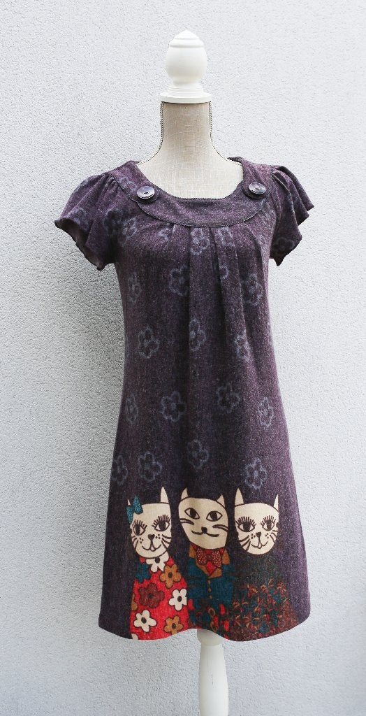 Mignonne robe mauve originale M, Enlèvement ou Envoi, Comme neuf, Taille 38/40 (M), Violet