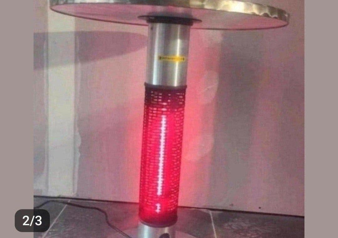 nieuwe terrastafel met verwarming in de poor, Ophalen
