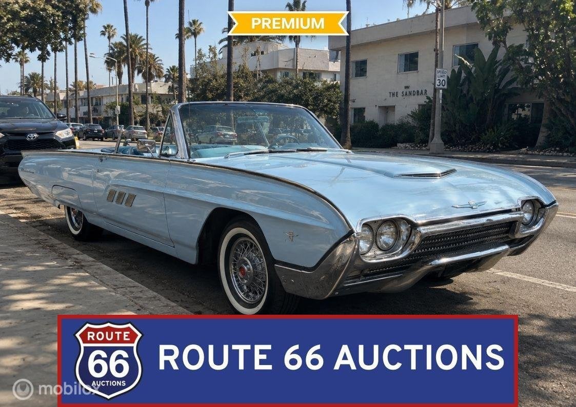 Ford Thunderbird | 1963 | Route 66 Auctions, Zwart, Bedrijf, Handgeschakeld, Overige carrosserie