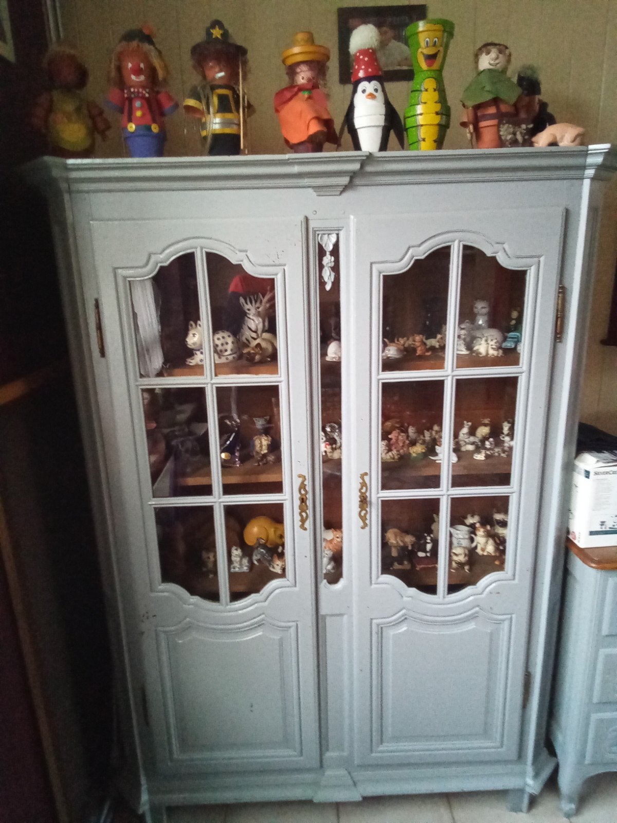 armoire porte vitrée antique Louis, Enlèvement