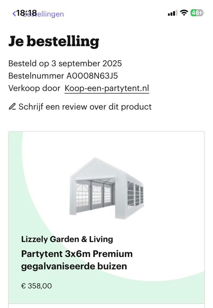 Partytent, Tuin en Terras, Partytenten, Ophalen, Partytent, Minder dan 4 meter, Zo goed als nieuw