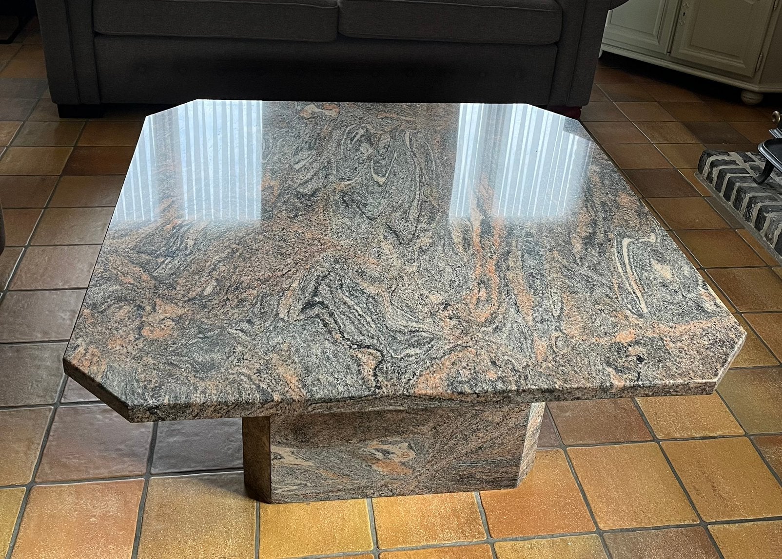 Salontafel Graniet 1m x 1m x 45cm hoog, Huis en Inrichting, Ophalen, Overige materialen, 50 tot 100 cm, Vierkant