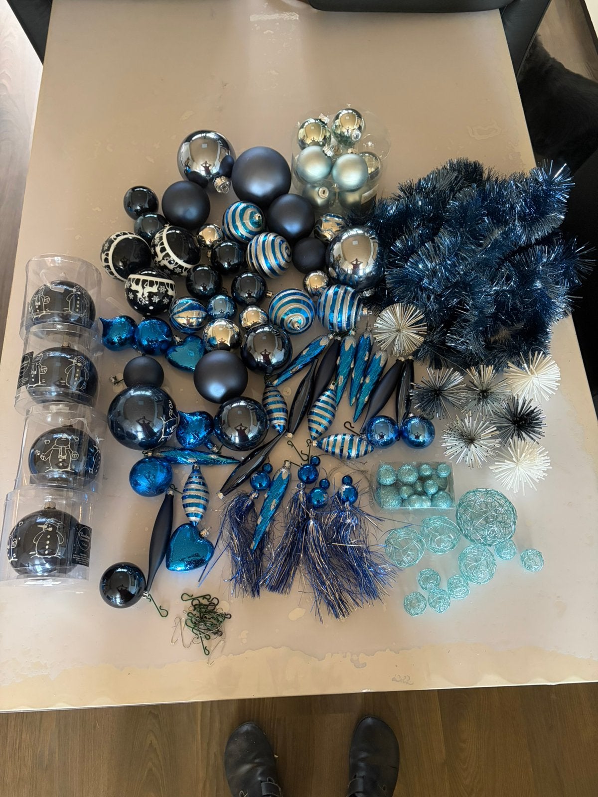 Assortiment blauwe kerstversiering, Diversen, Ophalen, Zo goed als nieuw