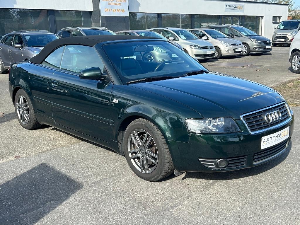 Audi A4 2.5TDi Cabrio, 2003, 217.110km, 1e eige, Keuring VVK, Auto's, Bluetooth, 4 zetels, Achterwielaandrijving, 4 cilinders
