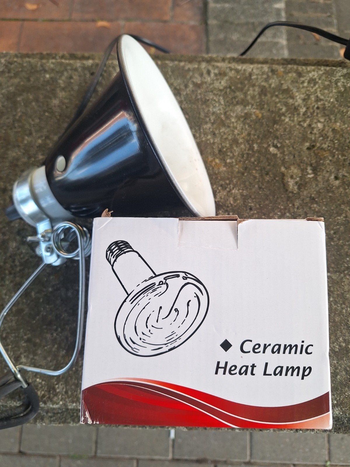 Keramische fitting + 2 keramische lampen voor reptielen, Ophalen, Zo goed als nieuw, Terrarium of Paludarium
