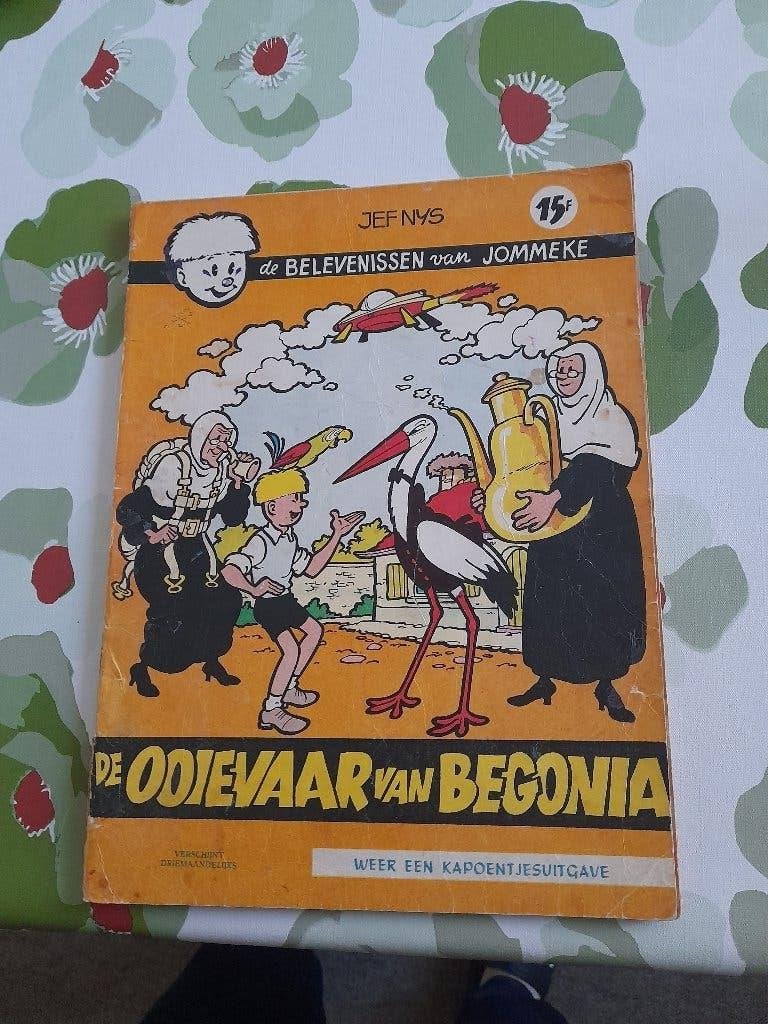 Jommeke nr 8 "De ooievaar van Begonia"eerste druk 1961, Boeken, Ophalen of Verzenden, Gelezen