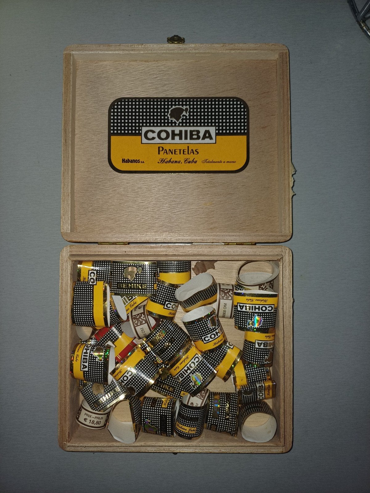 Collection de bagues de cigares Cohiba Panetelas, Enlèvement, Comme neuf, Bagues de cigare