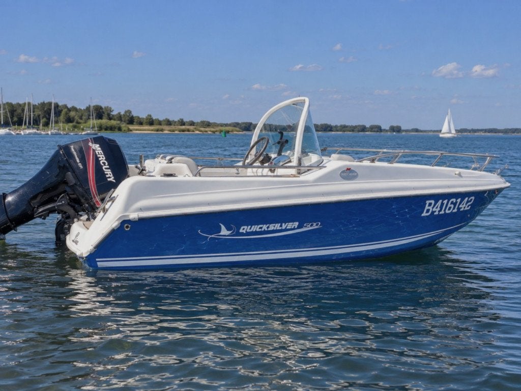 Quicksilver commander 500, Watersport en Boten, Ophalen, 60 pk, Gebruikt, Met afstandsbediening