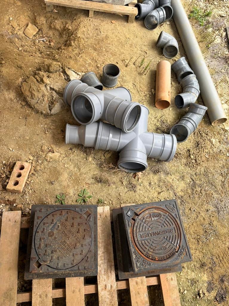 Pvc bochten + controle put, Doe-het-zelf en Bouw, Ophalen, Zo goed als nieuw, PVC, Bochten