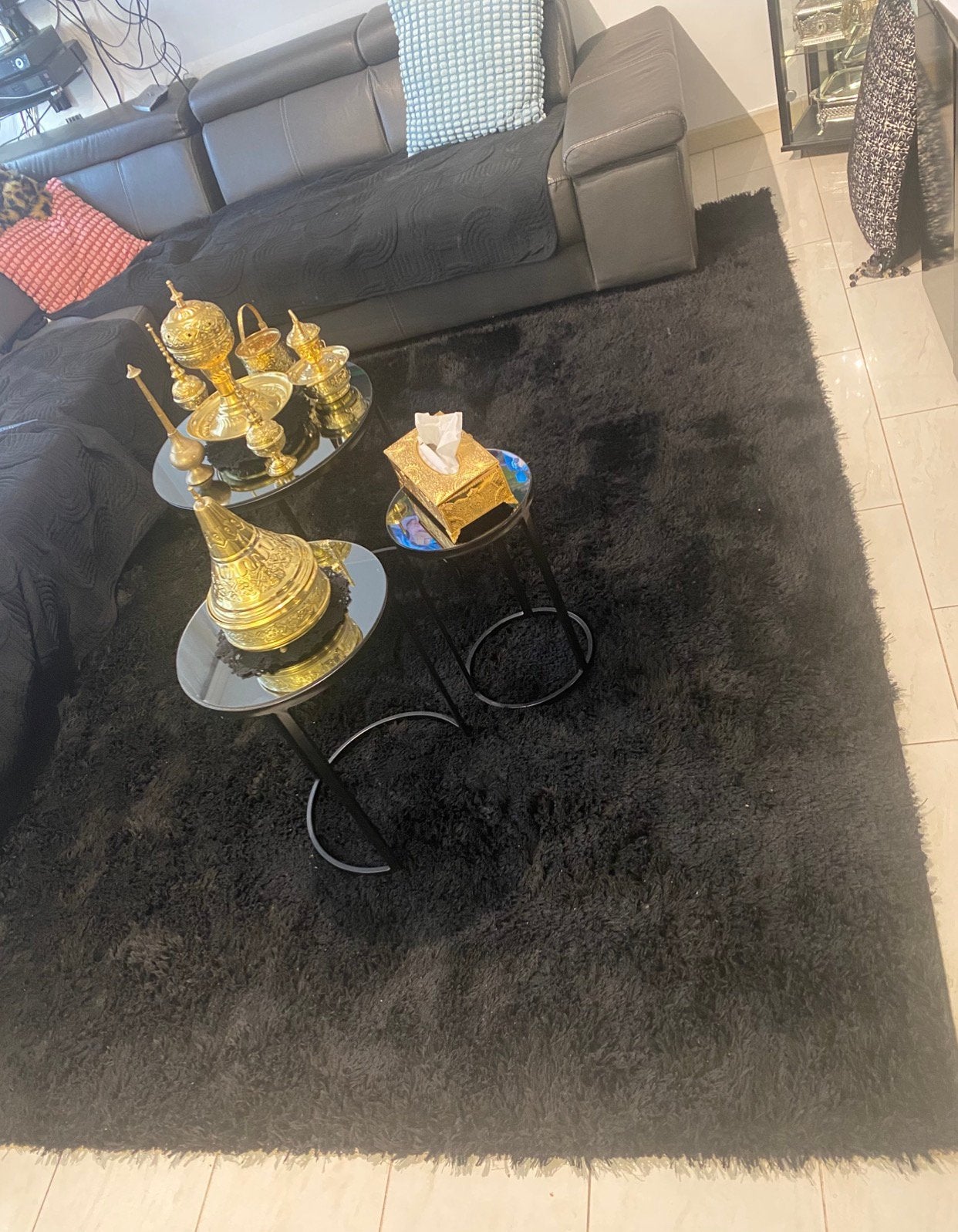 Tapis Noir, Enlèvement, Comme neuf, Noir