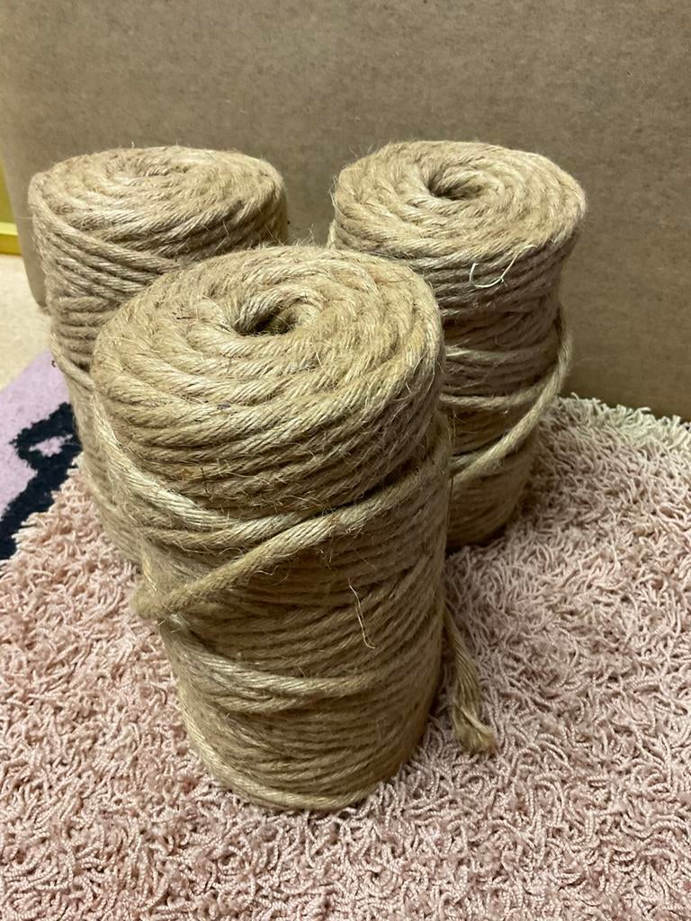 3 klossen dikke touw, Hobby en Vrije tijd, Ophalen of Verzenden, Nieuw, Beige