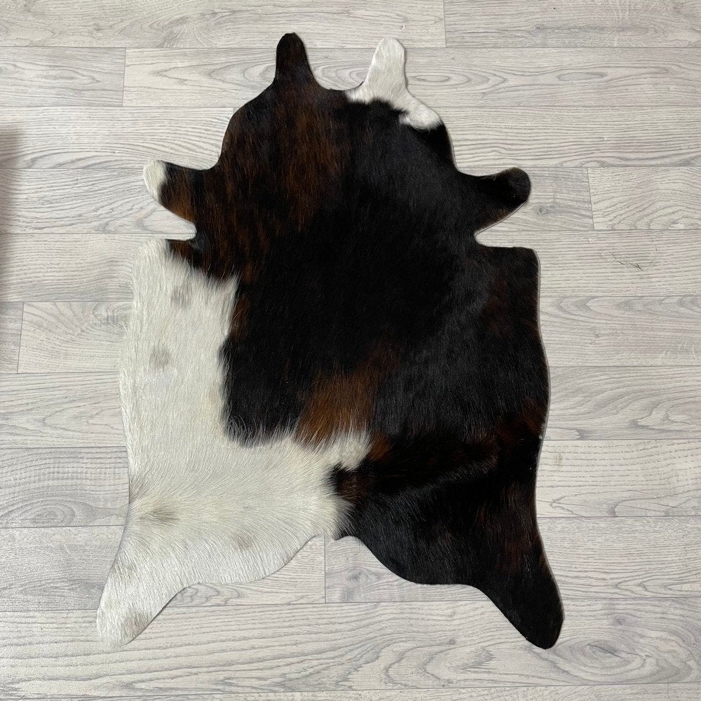 Mini koeienhuid bruin wit zwart 90x60cm #528 | Lederstore, Meerkleurig, Wandkleed, Nieuw, Ophalen of Verzenden