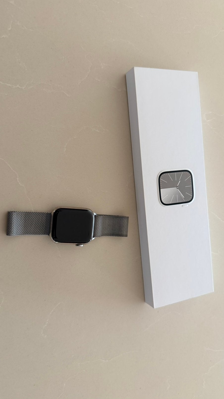Apple Watch Series 9 41mm Silver + Milanese band, Hoogte, IOS, Ophalen of Verzenden, Zo goed als nieuw