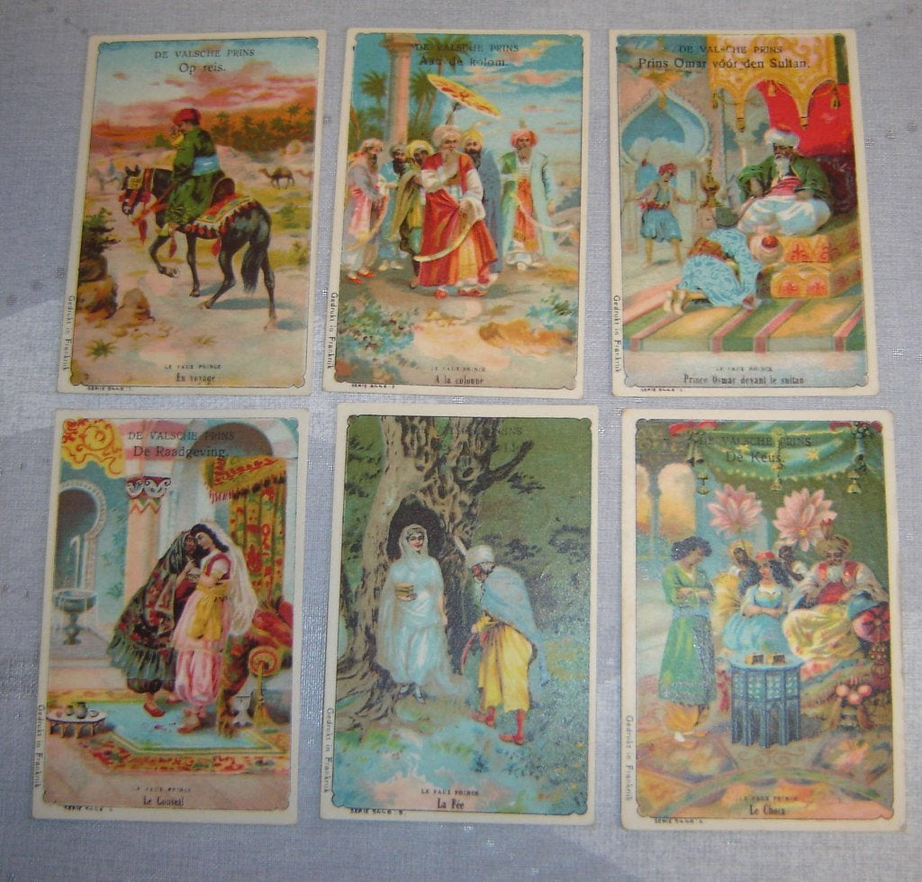 Série de cassettes chromos Le Faux Prince, Avant 1940, Gravure, Utilisé, Autres sujets/thèmes