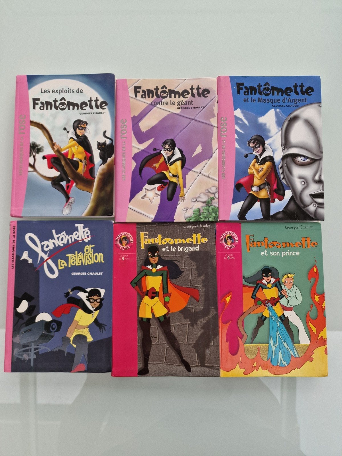 Fantômette  lot de 6 tomes bibliothèque rose, Livres, Enlèvement ou Envoi, Comme neuf, Georges chaulet,cecile aubrywalt disney,