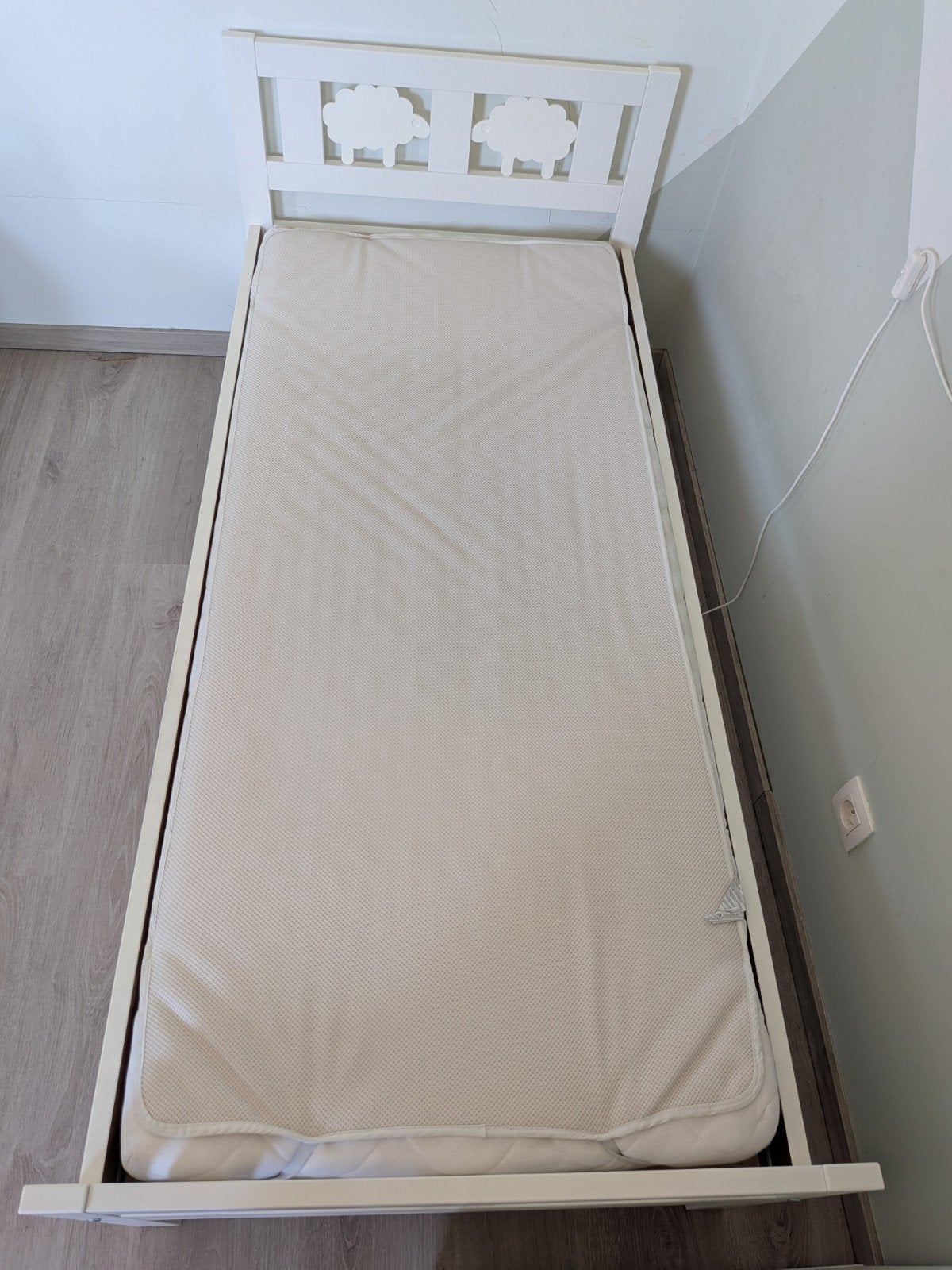Wit peuterbed IKEA, Ophalen, Gebruikt, Lattenbodem