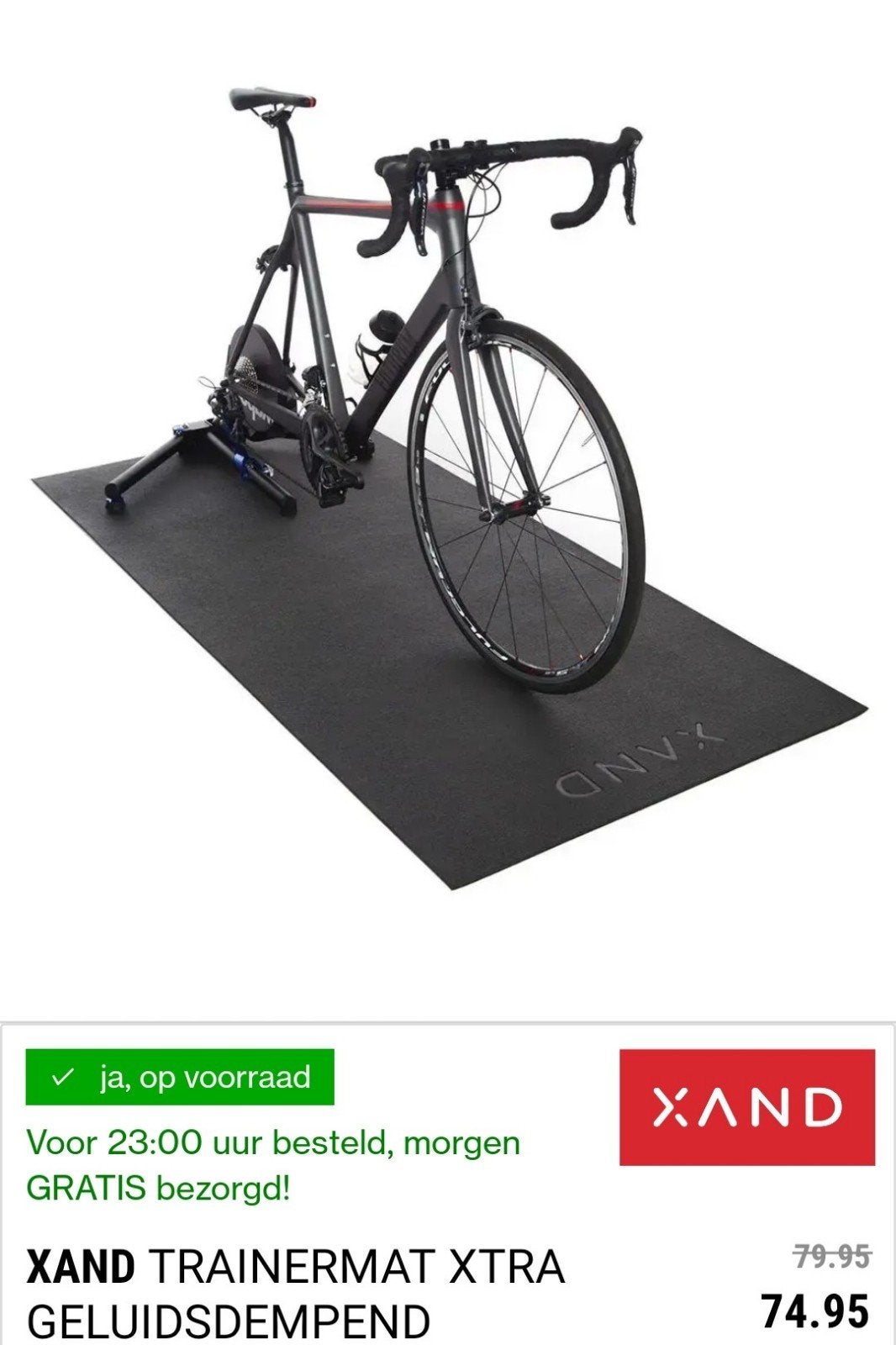 Xand trainermat rollen XTRA geluidsdempend. Nieuw!, Vélos & Vélomoteurs, Accessoires vélo | Porte-vélos, Enlèvement, Neuf