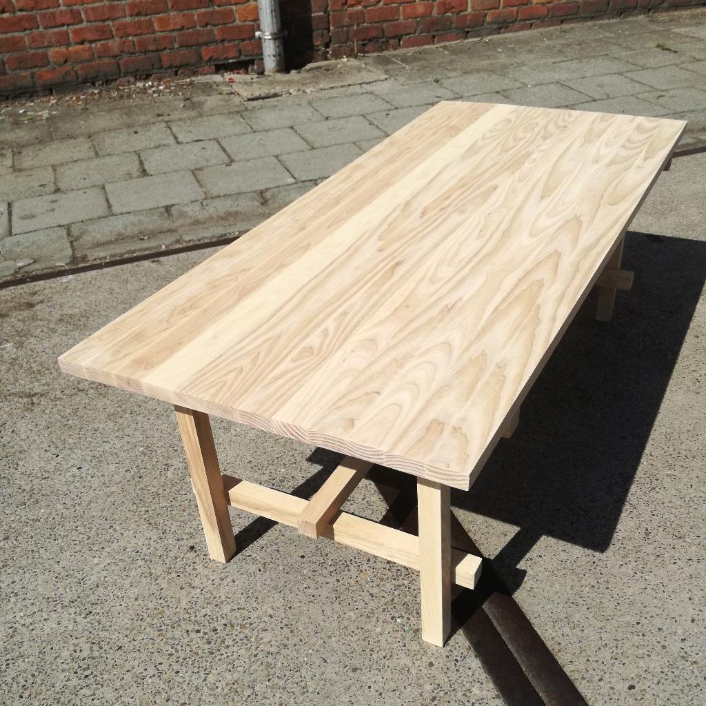 Salontafel essenhout, Ophalen, 100 tot 150 cm, Nieuw, 50 tot 100 cm