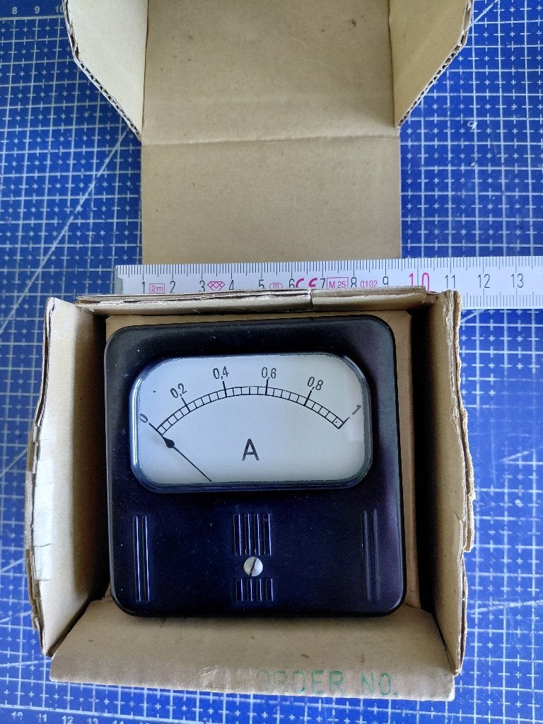 robuuste ampèremeter 1A 80x80, Ophalen of Verzenden
