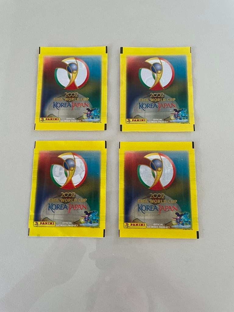 Panini - 4 Zakjes WK Korea/Japan 2002 Coca-cola & Canada, Verzamelen, Verzenden, Zo goed als nieuw
