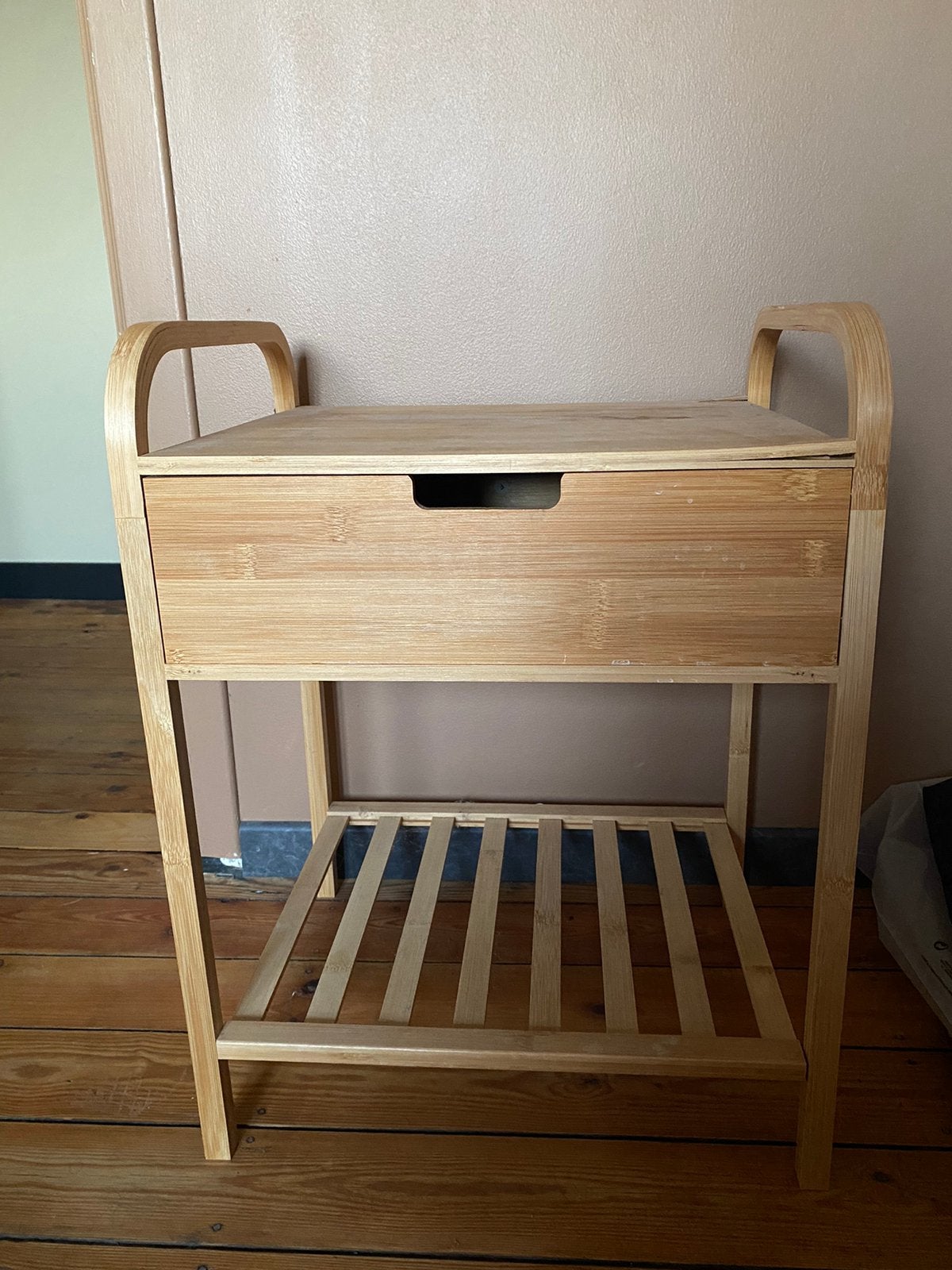 Leuk vintage houten rekje, Huis en Inrichting, Tafels | Sidetables, Ophalen, Zo goed als nieuw
