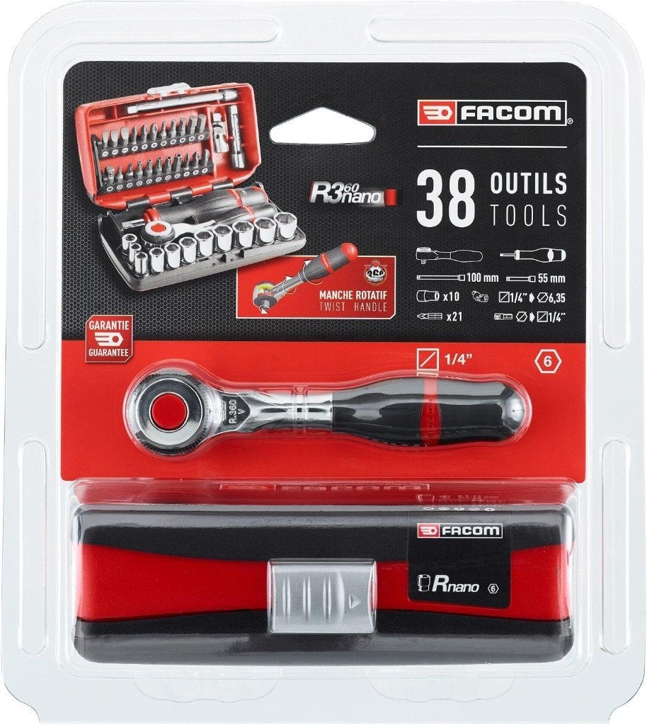 Facom Coffret de serrage 1/4 R.360NANOPB, Bricolage & Construction, Enlèvement ou Envoi, Comme neuf, Clé/cliquet, Facom
