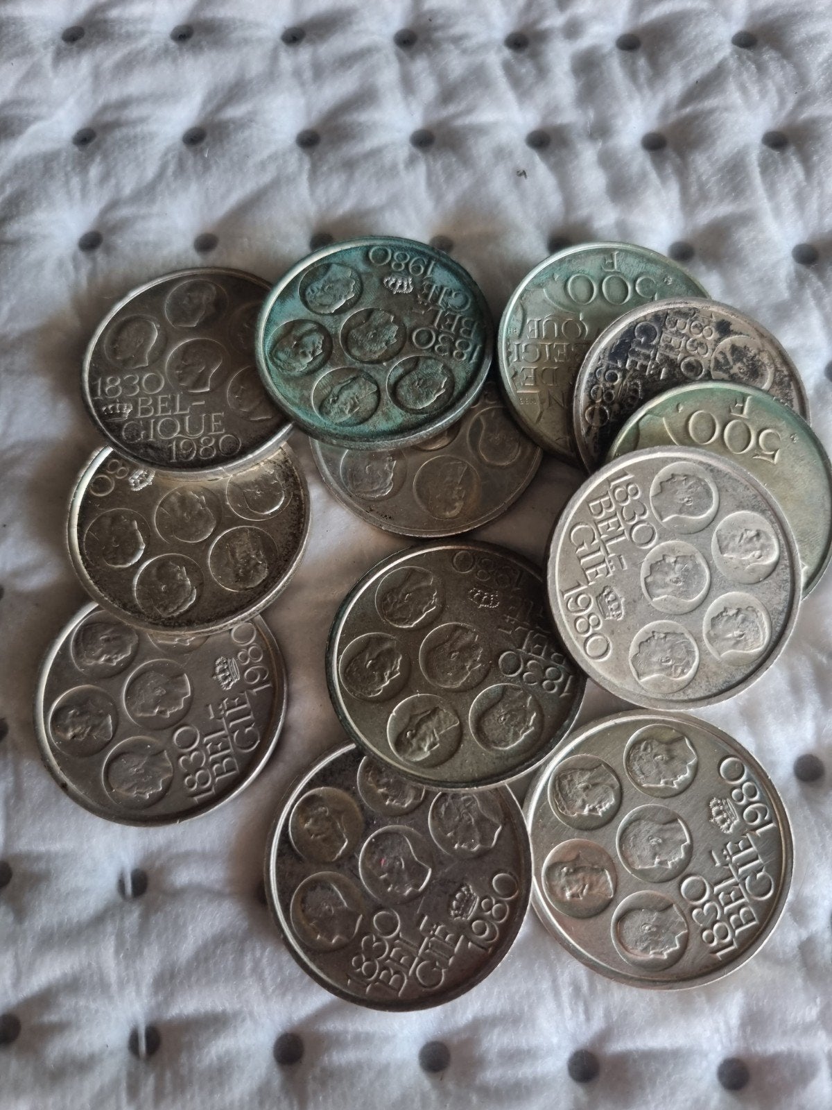 12 x 500 frank 1980, Monnaie en vrac, Argent, Enlèvement, Argent