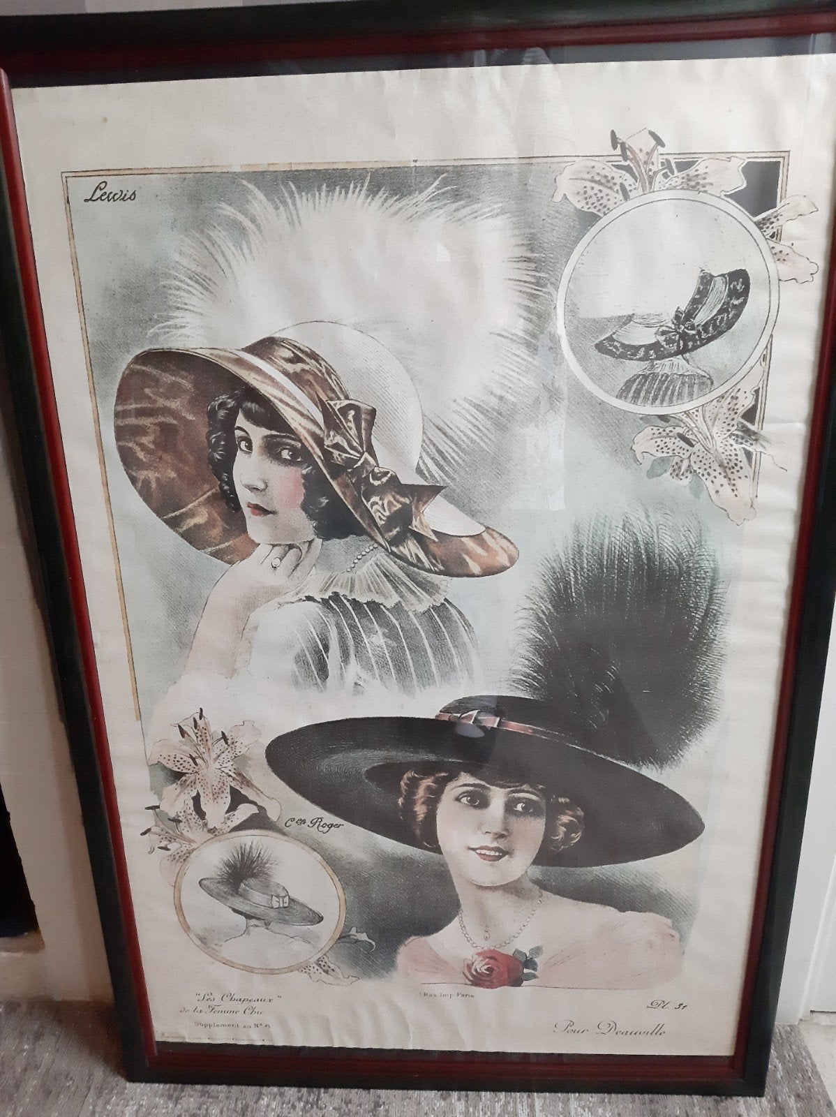 Poster de chapeaux vintage, Enlèvement