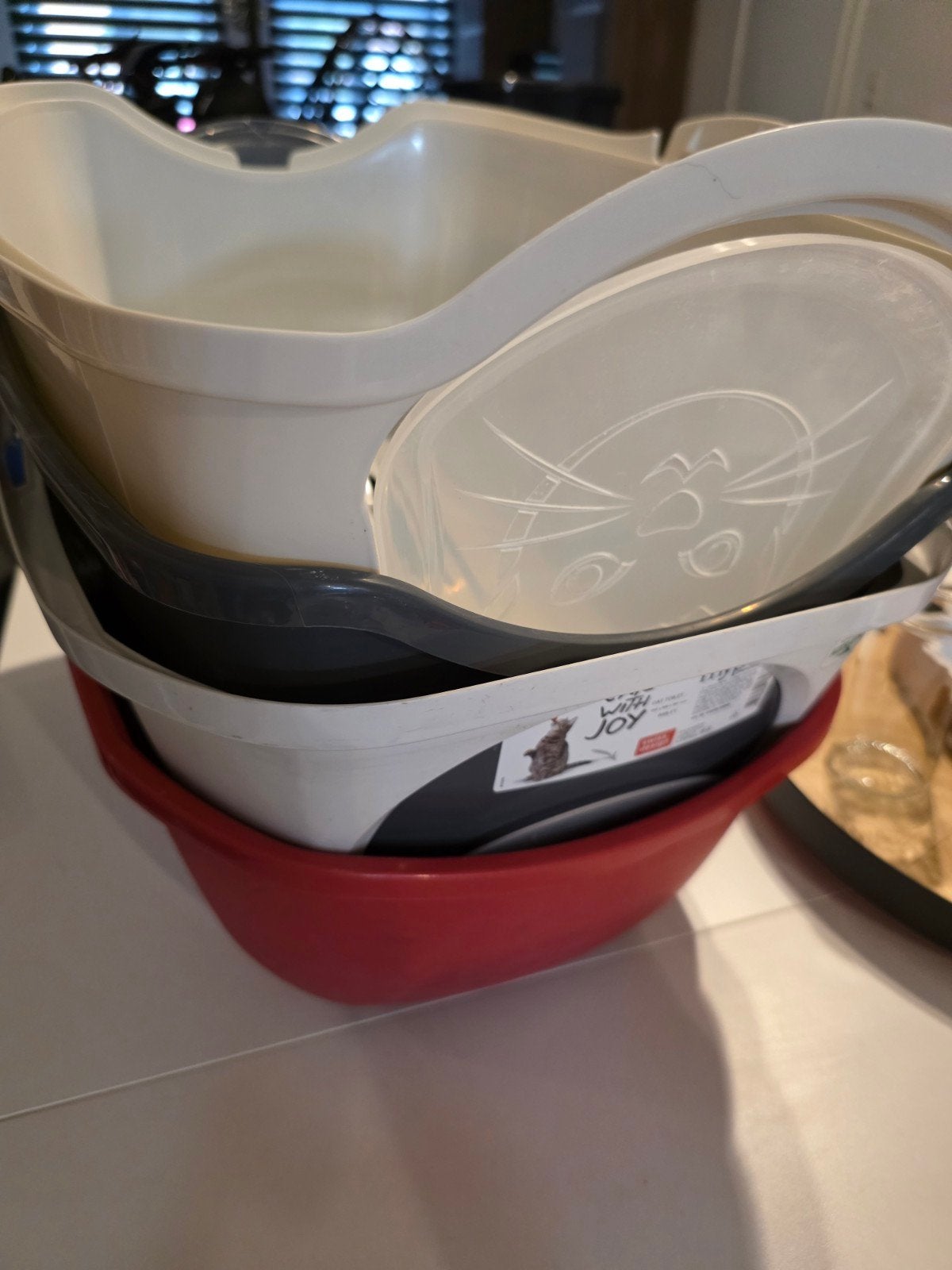 kattenbak 2x, Ophalen, Gebruikt