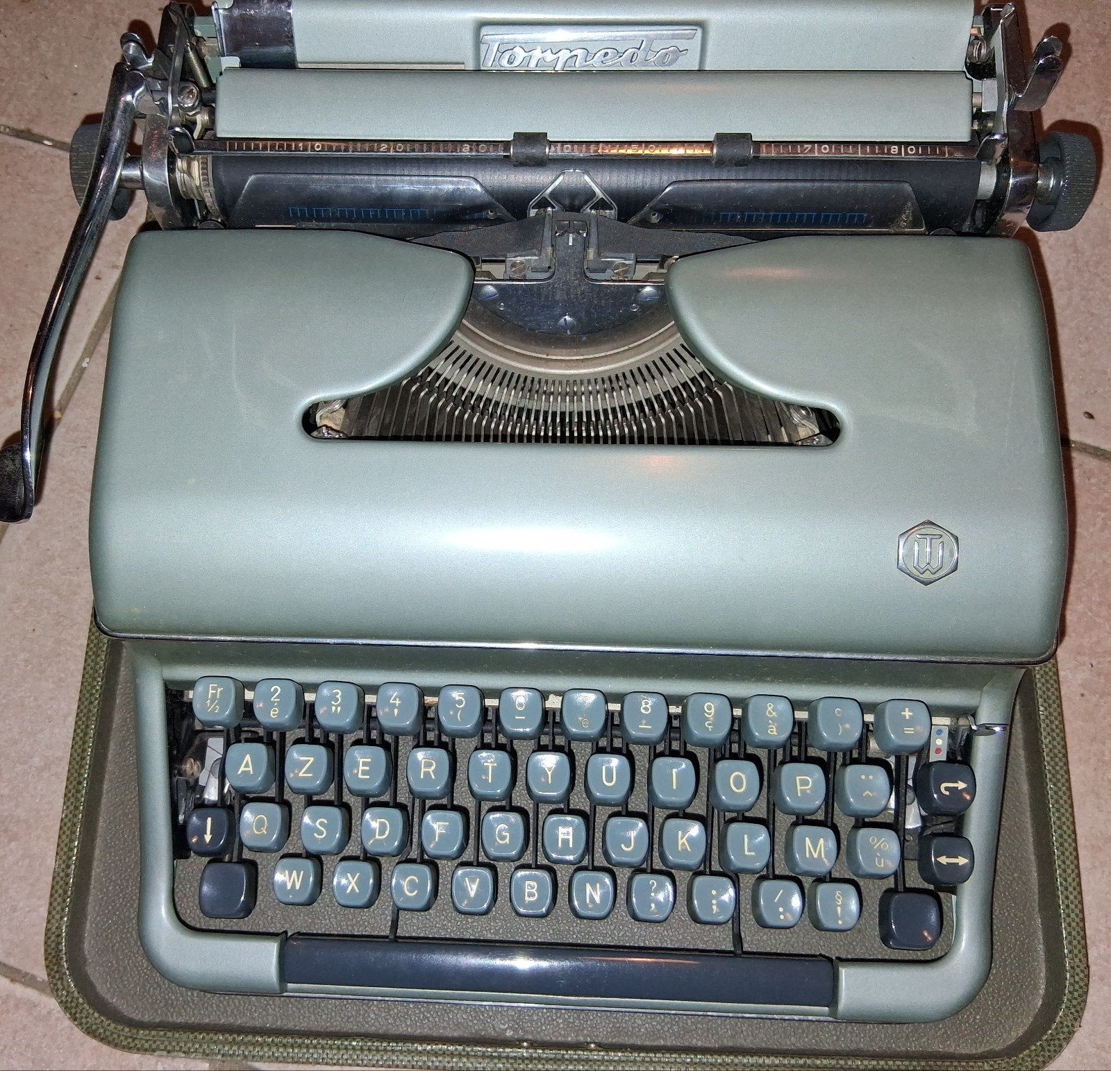 Prachtige vintage schrijfmachine Torpedo 18 (Jaren 50), Diversen, Ophalen, Gebruikt