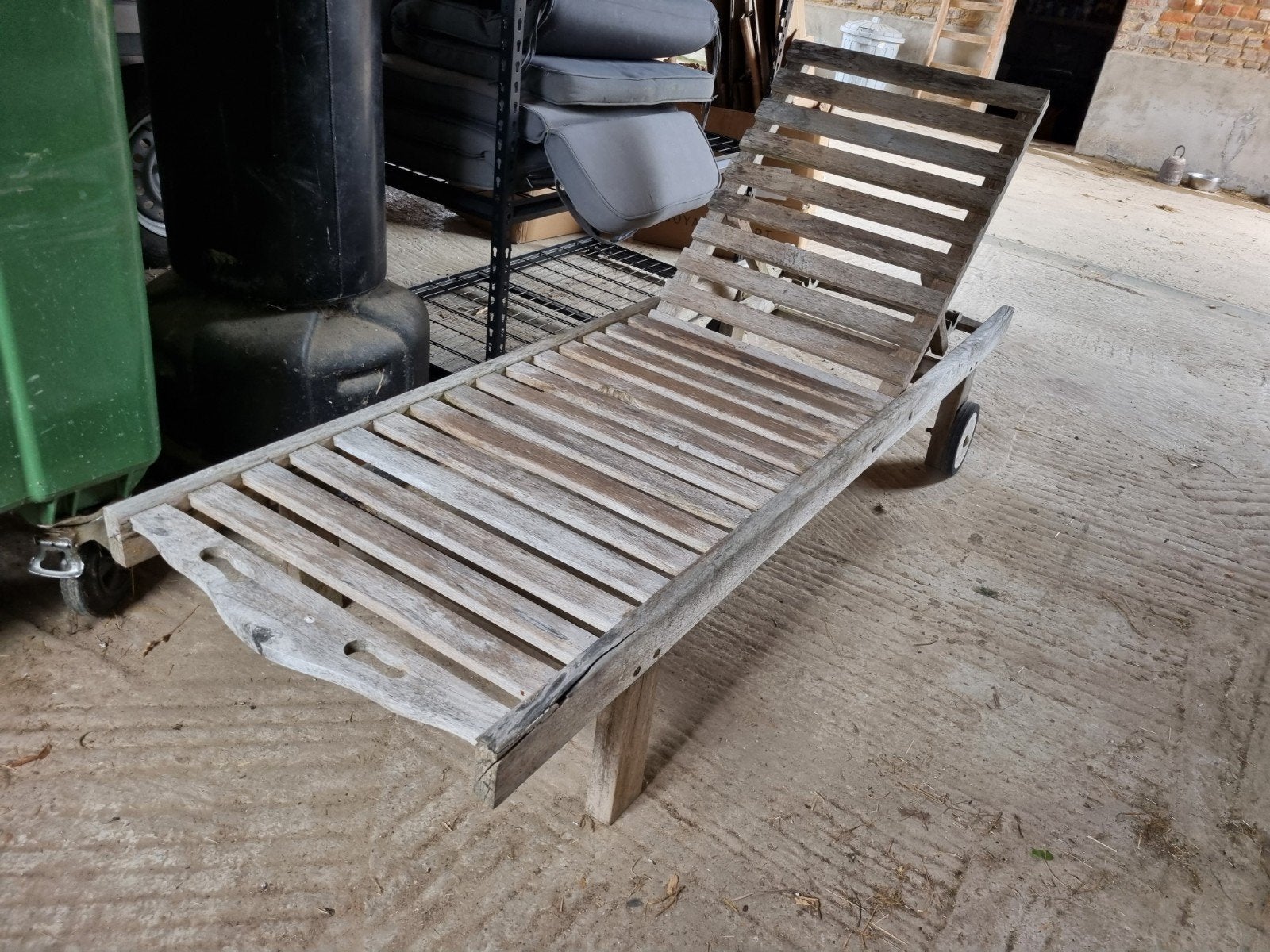 Houten Ligzetel, Ophalen, Gebruikt, Hout, Inklapbaar