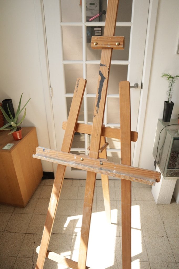 Houten schildersezel, Hobby en Vrije tijd, Schilderen, Doek, Ophalen