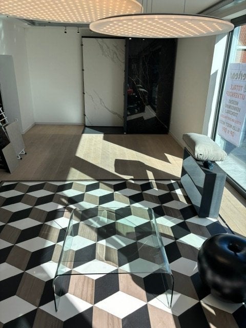 Bijzettafel, Ophalen, Minder dan 45 cm, Gebruikt, Glas